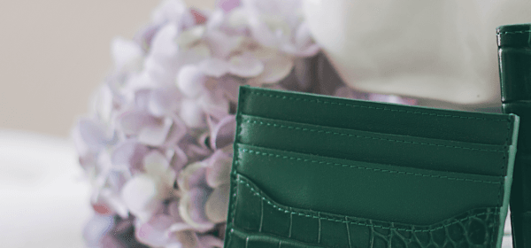 Dahlia Dark-green Cardholder